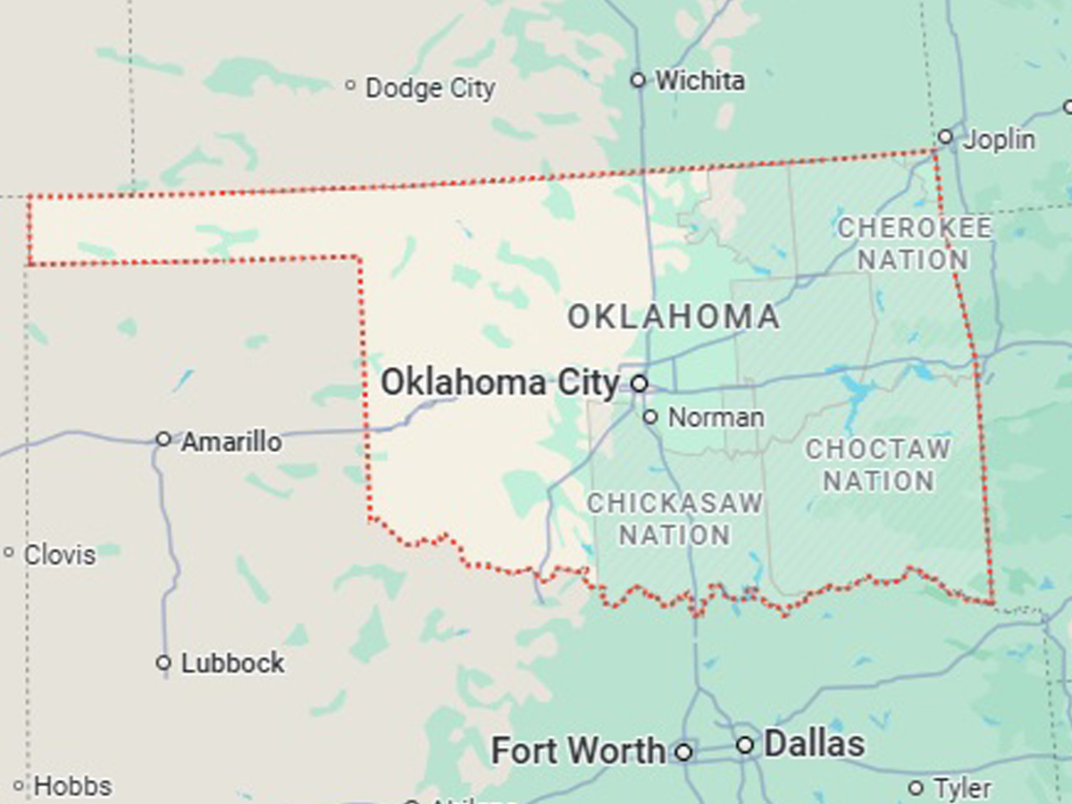 Hardesty Home Inspection Services statewide Oklahoma service area map